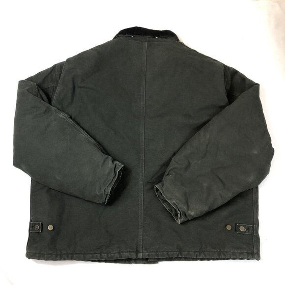 Carhartt Mens J22 MOS Green Traditional Canvas Jacket Artic Quilt Lined 4XL Tall - Picture 7 of 9